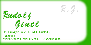 rudolf gintl business card